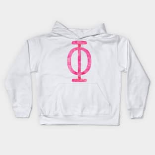 Watercolor Phi greek later Kids Hoodie